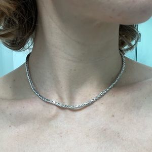 White gold necklace